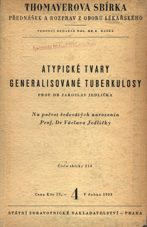 Atypické tvary generalisované tuberkulosy