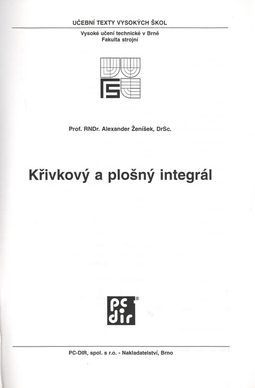 Křivkový a plošný integrál