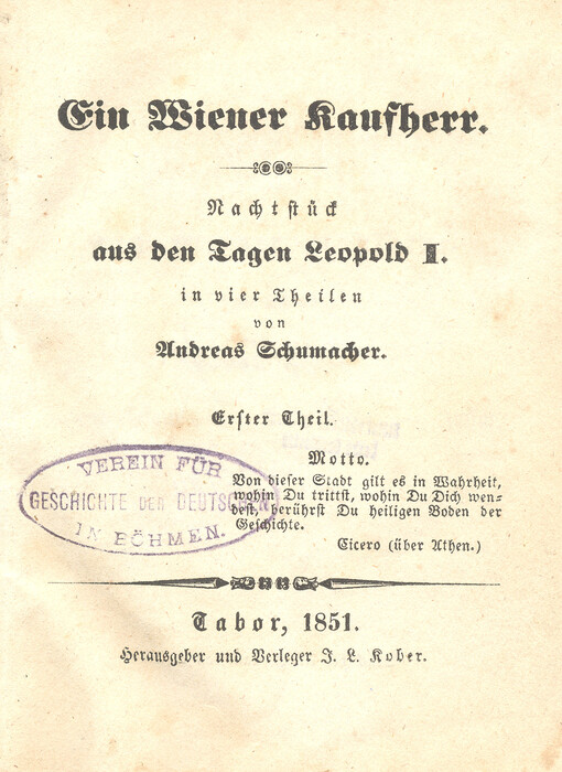 Ein Wiener Kaufherr. Erster Theil