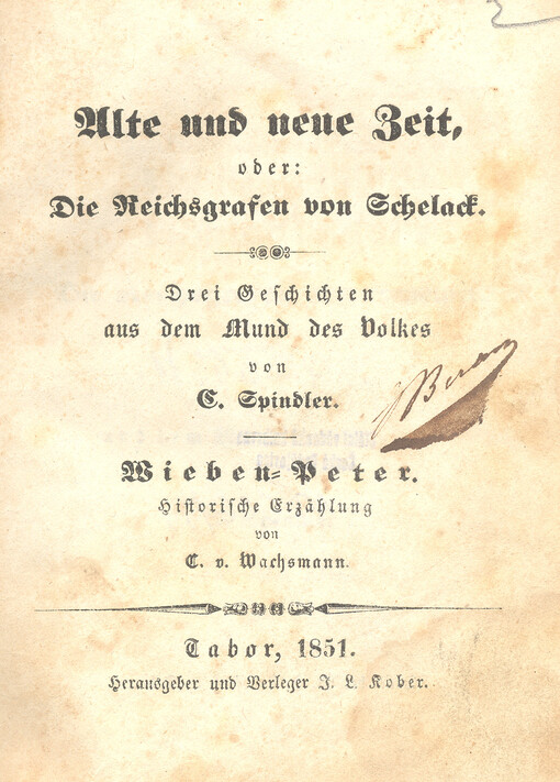 Alte und neue Zeit, oder, die Reichsgrafen von Schelack : drei Geschichten aus dem Mund des Volkes