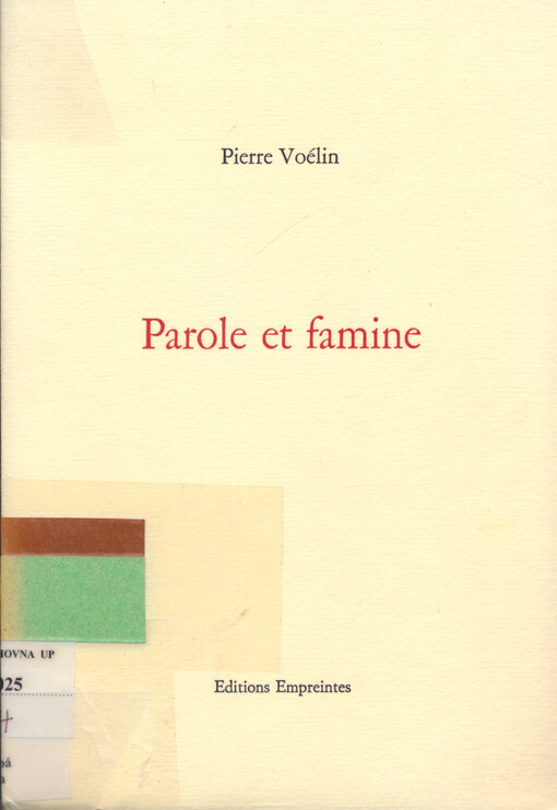 Parole et famine
