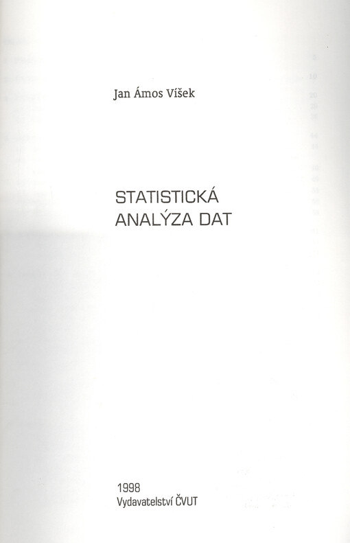 Statistická analýza dat
