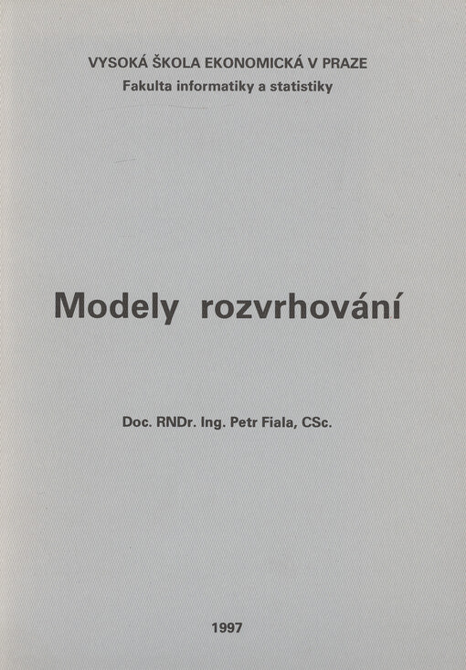 Modely rozvrhování