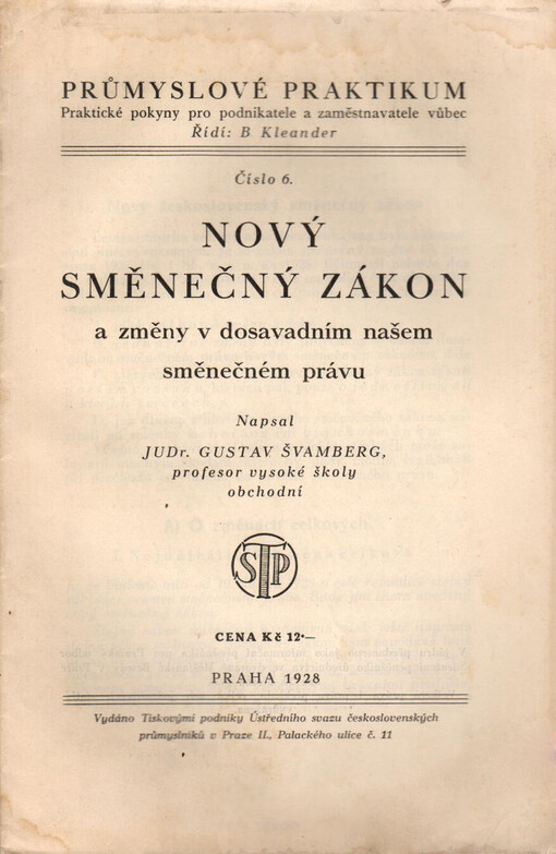 Nový směnečný zákon a změny v dosavadním našem směnečném právu