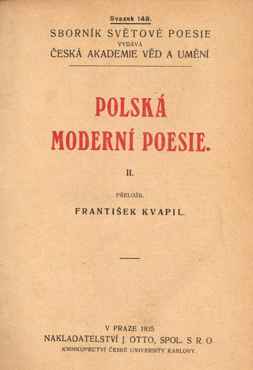 Polská moderní poesie
