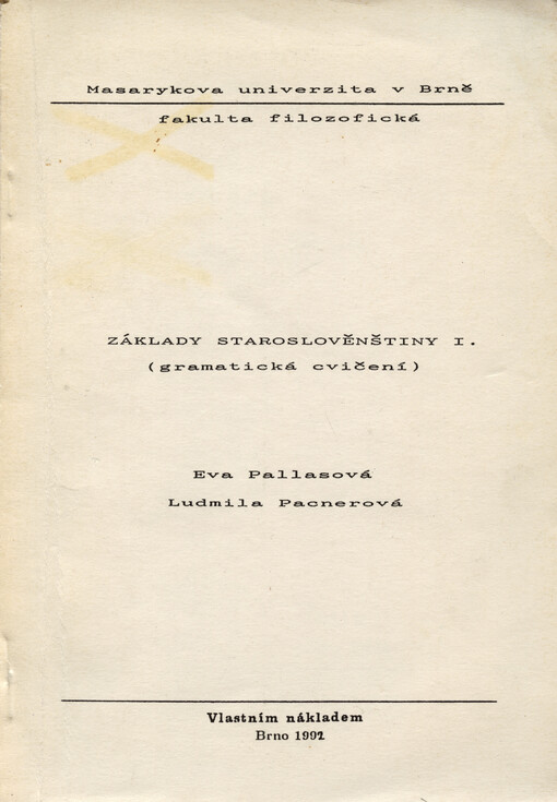 Základy staroslověnštiny I: gramatická cvičení