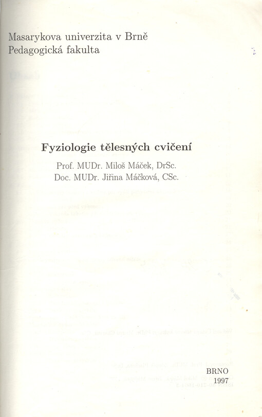 Fyziologie tělesných cvičení