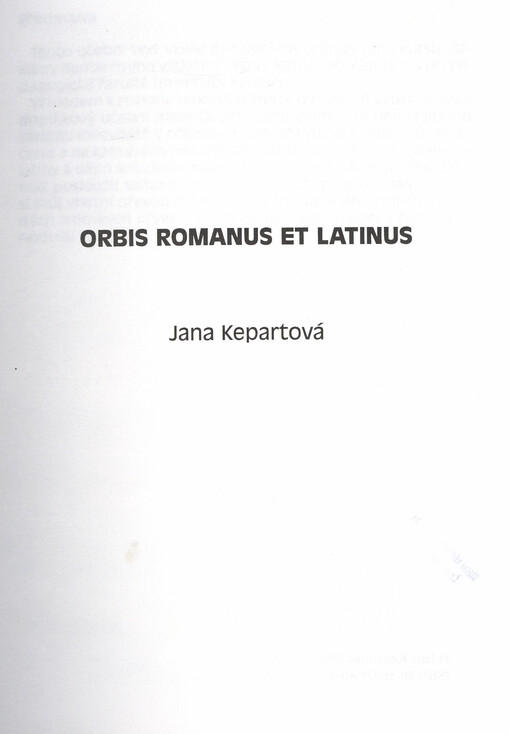 Orbis romanus et latinus