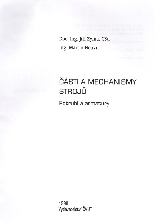 
  Části a mechanismy strojů
  