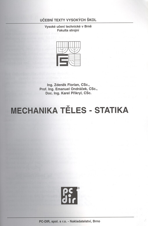 Mechanika těles: statika