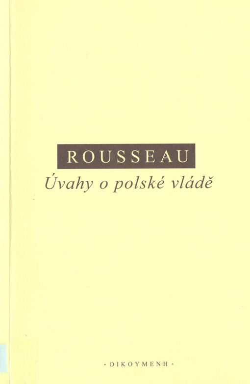 Úvahy o polské vládě a o její zamýšlené reformě