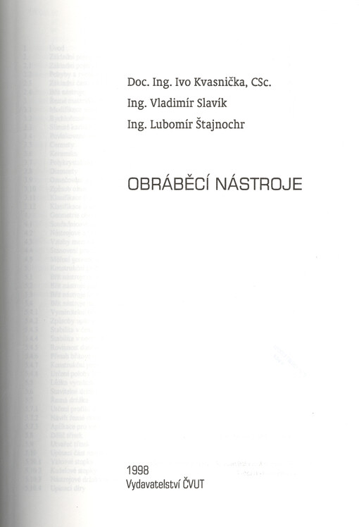 Obráběcí nástroje