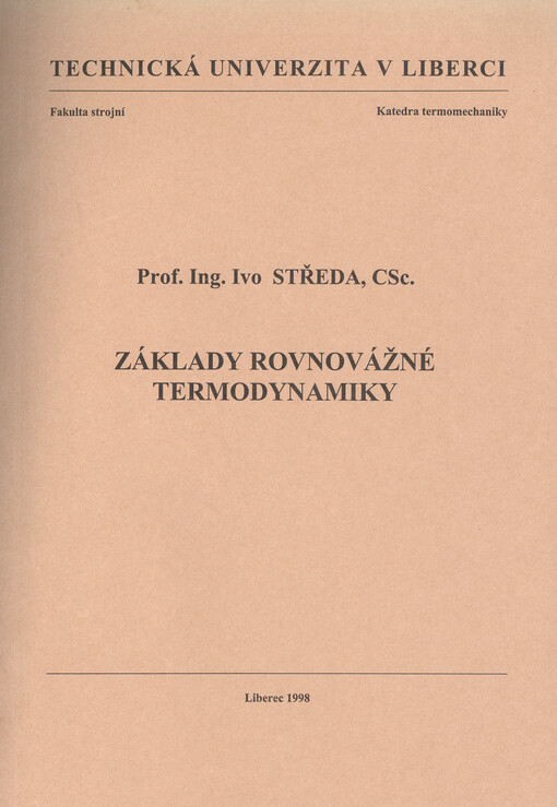 Základy rovnovážné termodynamiky