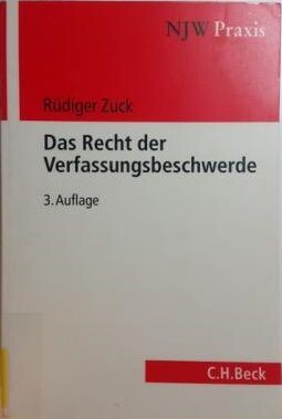 Das Recht der Verfassungsbeschwerde