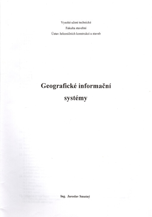 Geografické informační systémy