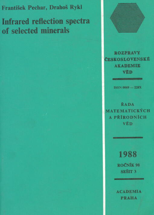 Infrared reflection spectra of selected minerals