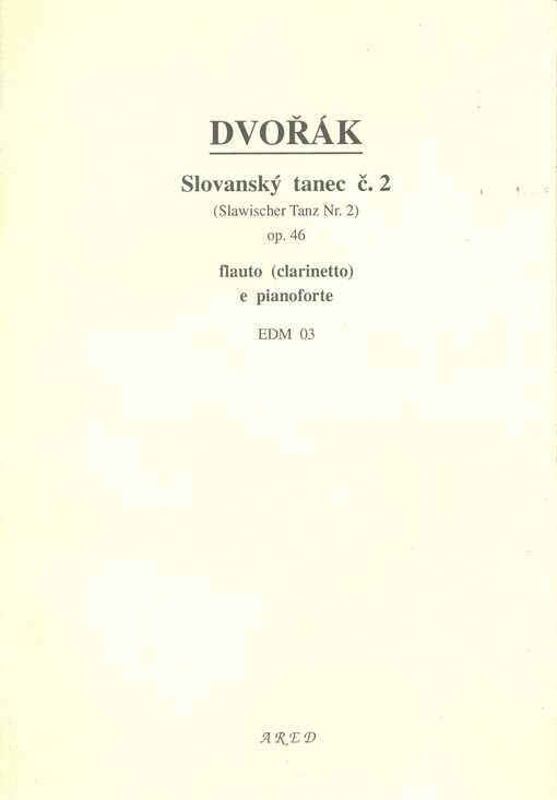 Slovanský tanec č. 2 op. 46 : flauto (clarinetto) e pianoforte
