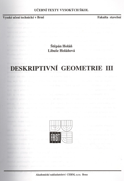 Deskriptivní geometrie. III