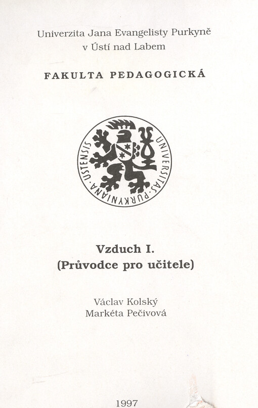 Vzduch I. : (průvodce pro učitele)