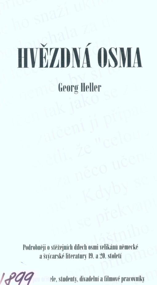 Hvězdná osma : podrobněji o stěžejních dílech osmi velikánů německé a švýcarské literatury 19. a 20. století
