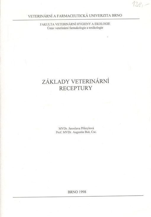 Základy veterinární receptury