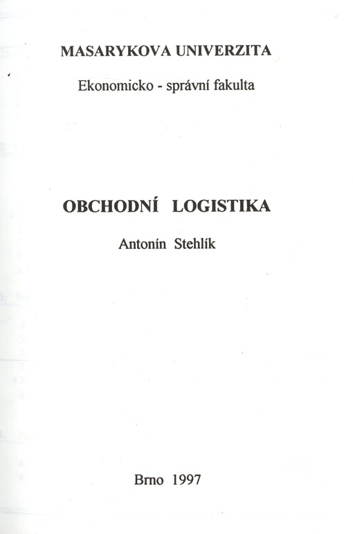 Obchodní logistika