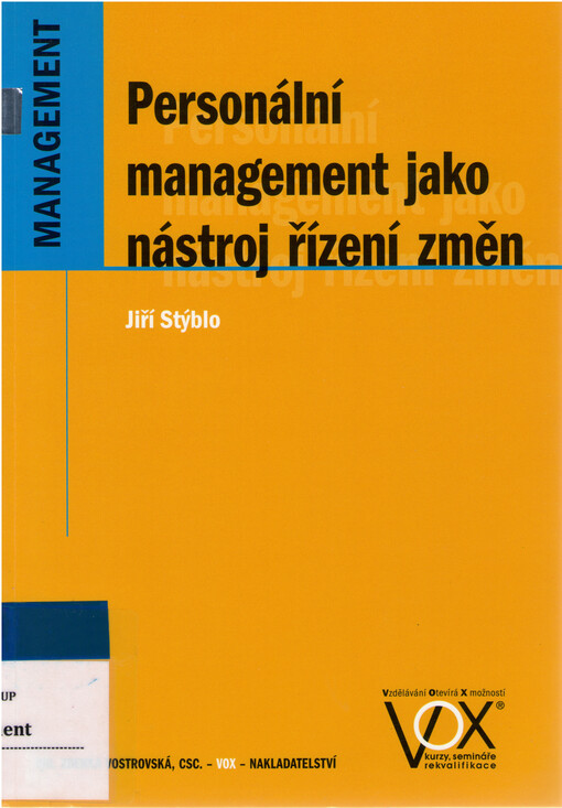 Personální management jako nástroj řízení změn