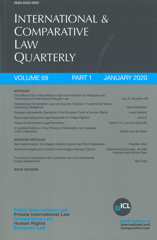International and comparative law quarterly