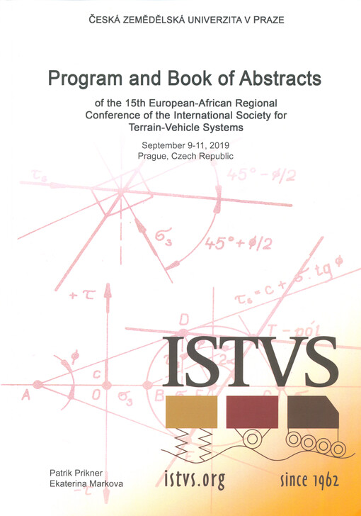Program and book of abstracts of the 15th European-African Regional Conference of the ISTVS : Prague, Czech Republic, September 9-11, 2019