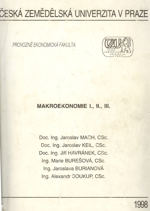 Makroekonomie I., II., III.