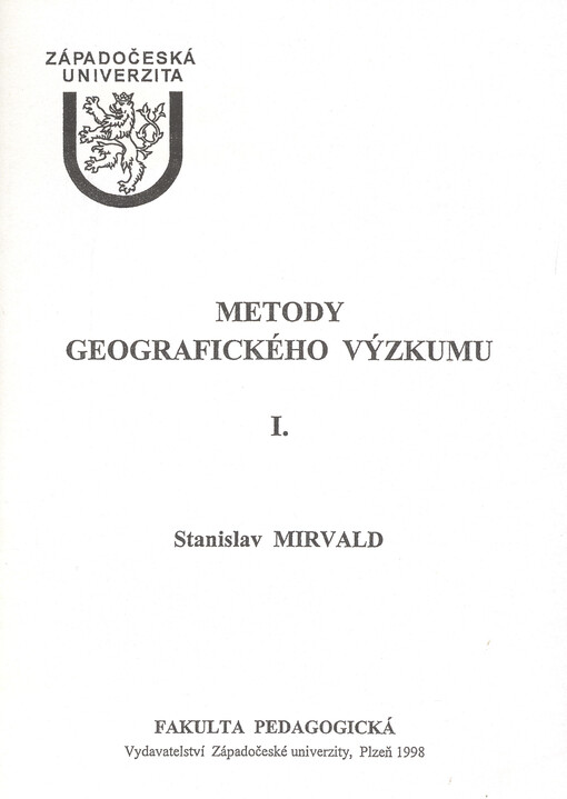 Metody geografického výzkumu I.