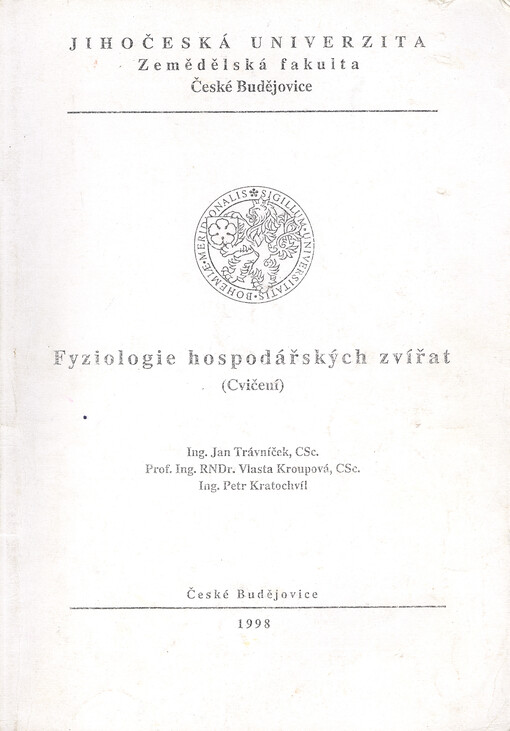 Fyziologie hospodářských zvířat : (cvičení)