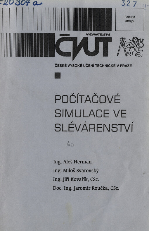 Počítačové simulace ve slévárenství