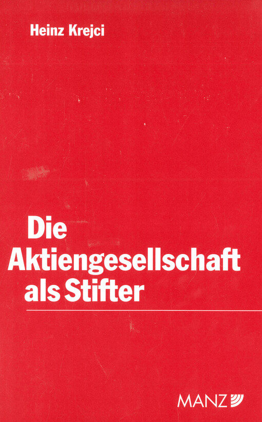 Die Aktiengesellschaft als Stifter