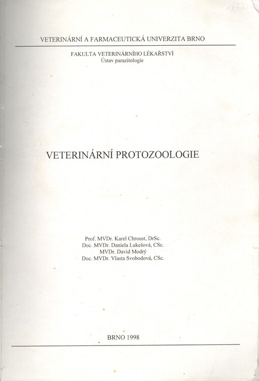 Veterinární protozoologie