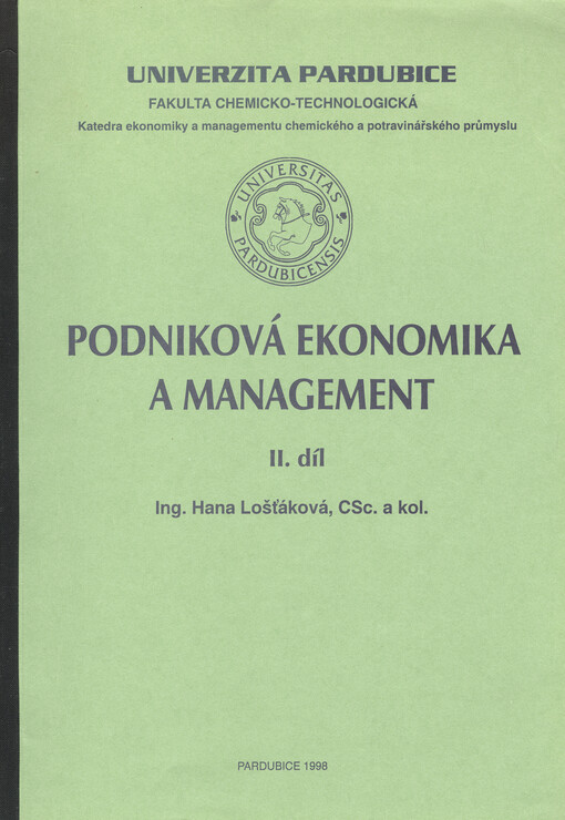 Podniková ekonomika a management. II. díl