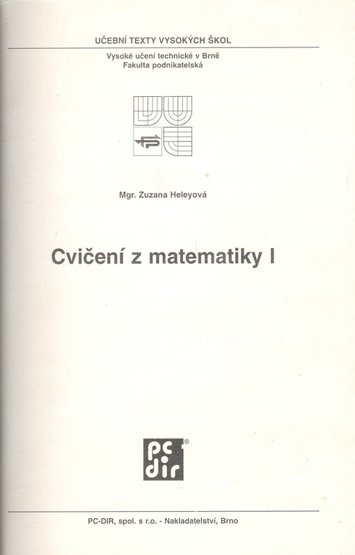 Cvičení z matematiky I
