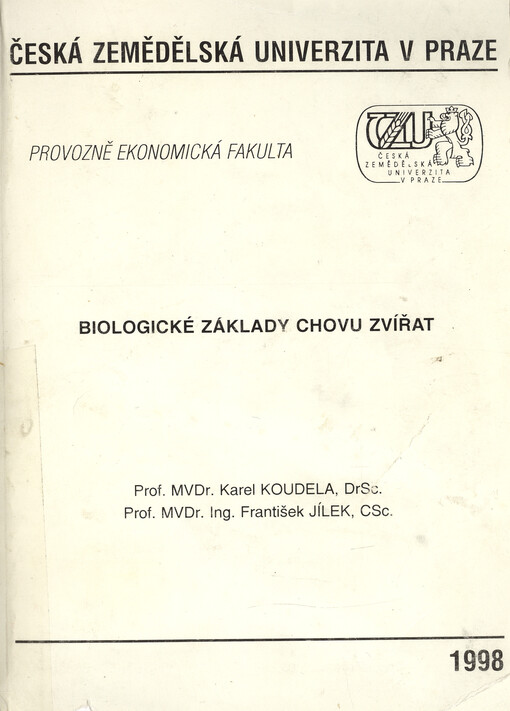 Biologické základy chovu zvířat