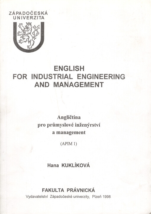 English for industrial engineering and management : a course in English, especially for technical undergraduates
