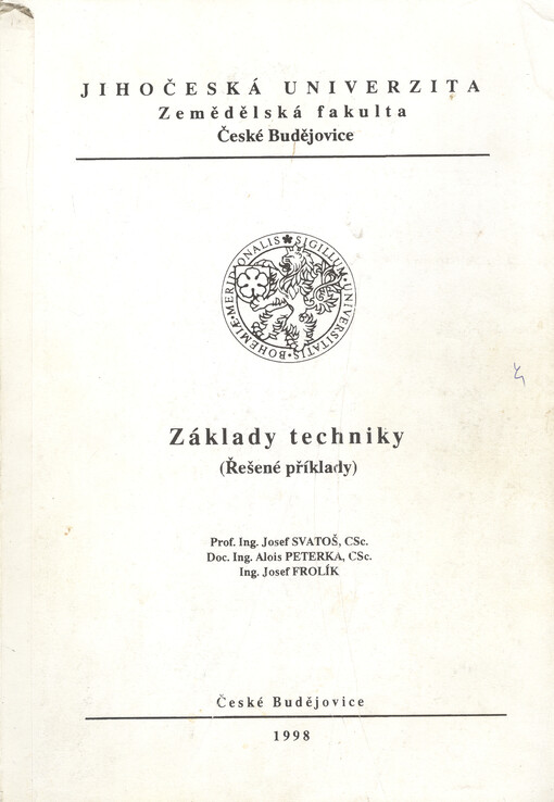 Základy techniky : (řešené příklady)