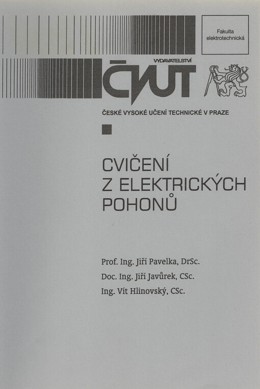 Cvičení z elektrických pohonů
