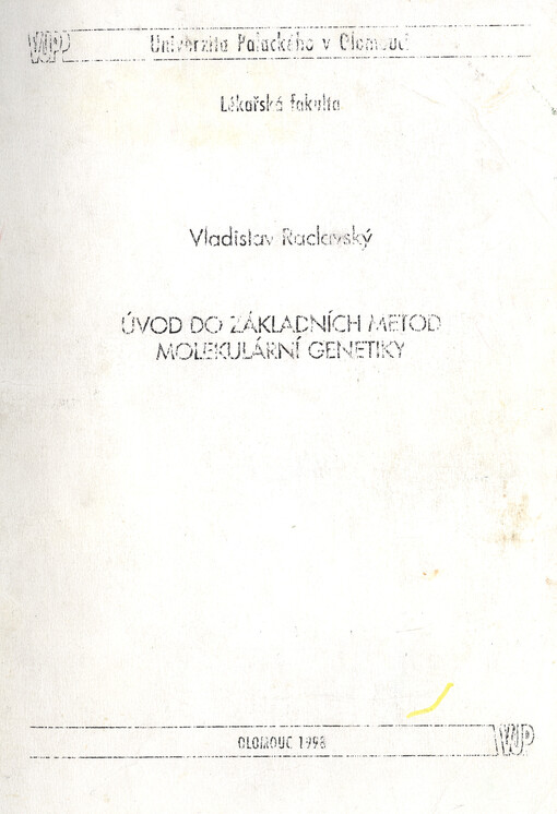 Úvod do základních metod molekulární genetiky