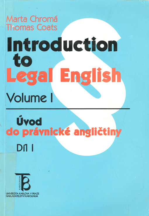 Introduction to legal English. Volume I