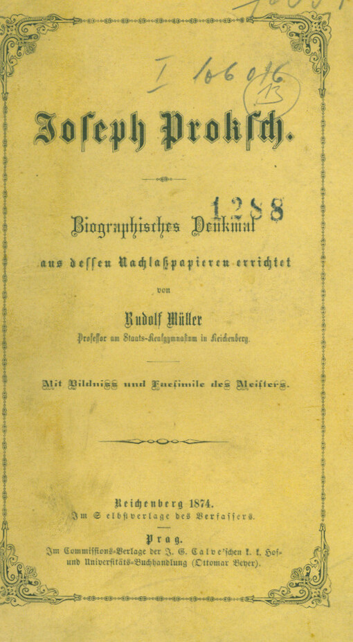 Joseph Proksch :biographisches Denkmal