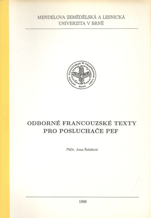 Odborné francouzské texty pro posluchače PEF