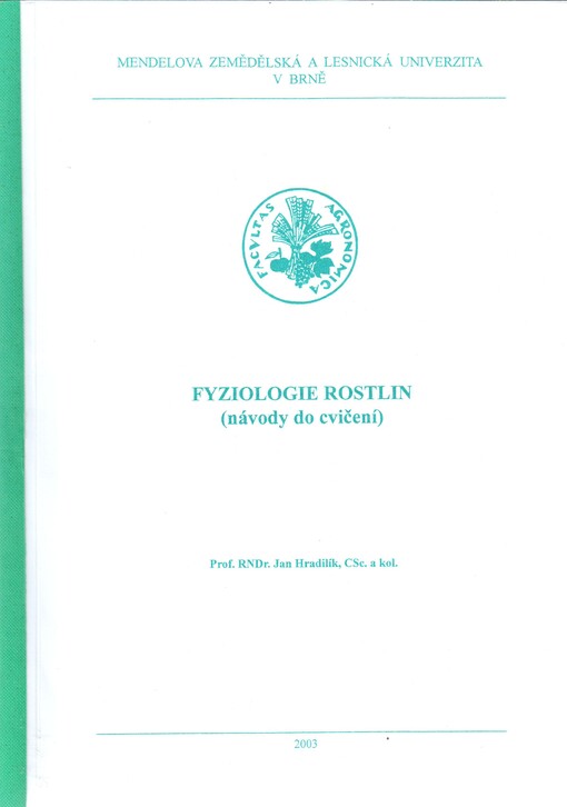Fyziologie rostlin : návody do cvičení