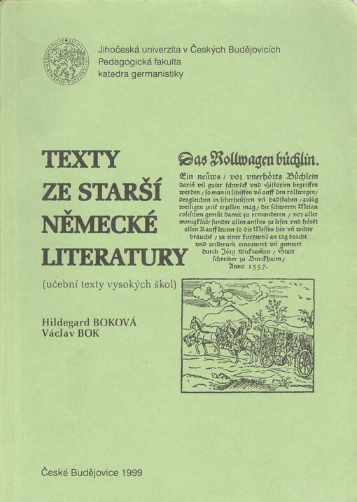 Texty ze starší německé literatury : učební texty vysokých škol