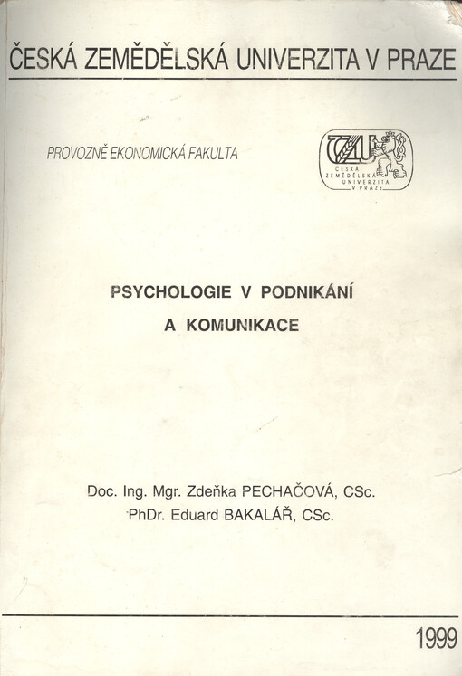 Psychologie v podnikání a komunikace