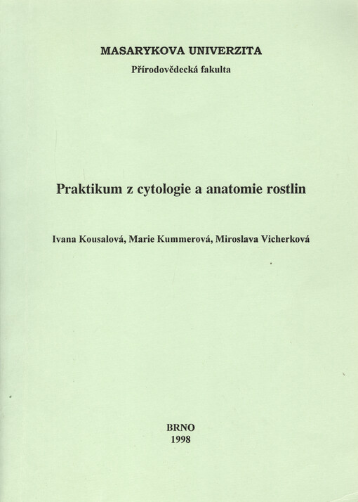 Praktikum z cytologie a anatomie rostlin