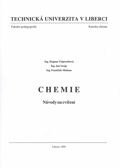 Chemie : návody na cvičení